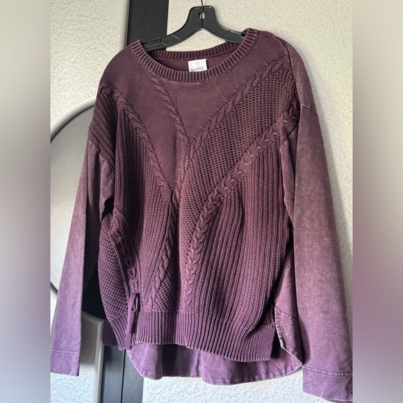 Minne brand sweater 100 %cotton purple color.Size Large - Picture 5 of 8